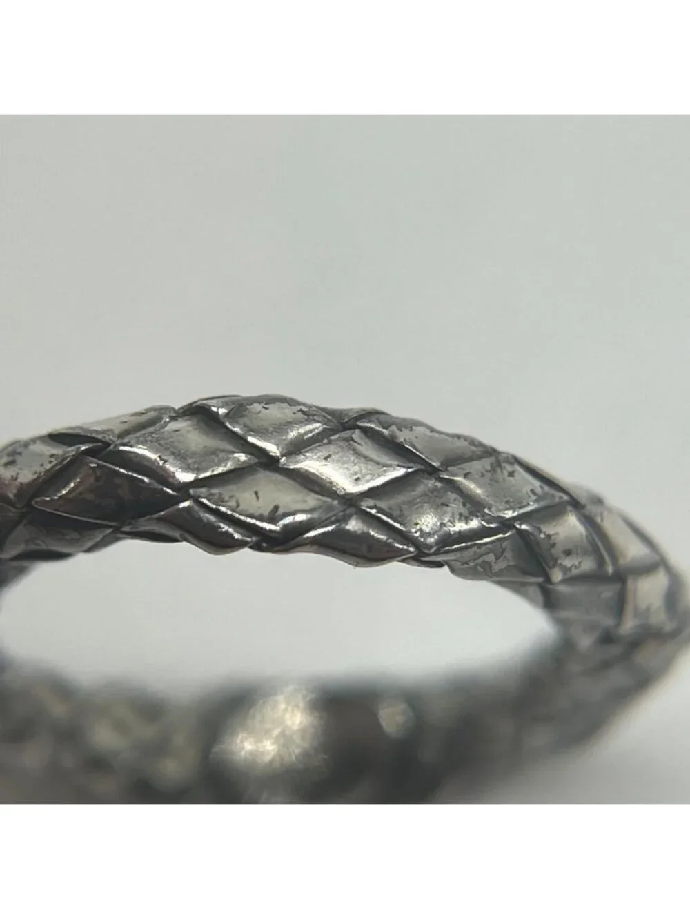 Bottega Veneta Intrecciato Ring Silver